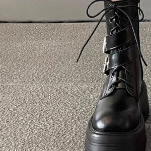 Women Shoes Lace Up Boots
